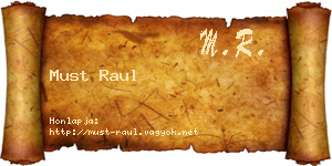 Must Raul névjegykártya